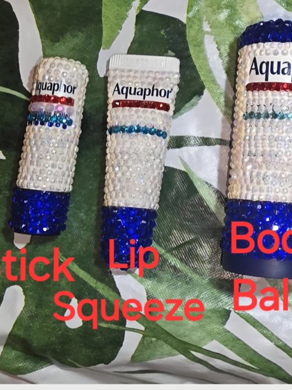 Sparkle, Soothe, and Smooth Aquaphor LIP SQUEEZE 0.35oz. FULLY CUSTOMI!